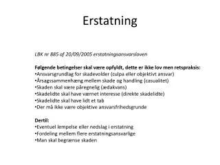 erstatning
