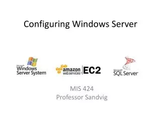 Configuring Windows Server