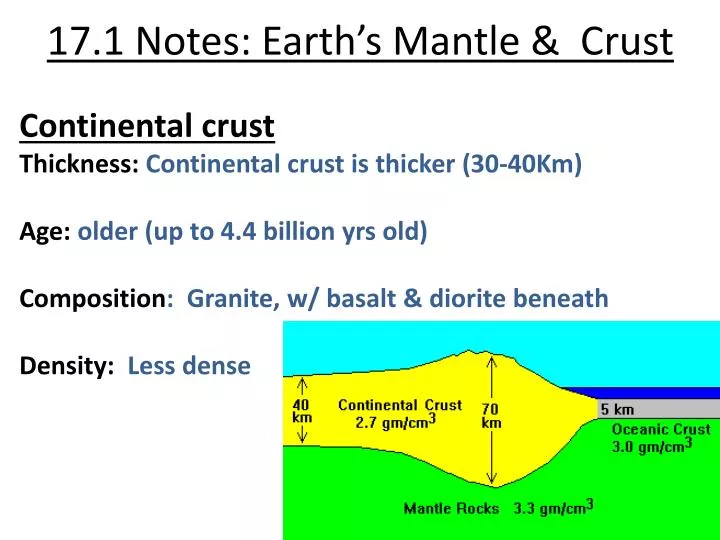 17 1 notes earth s m antle crust