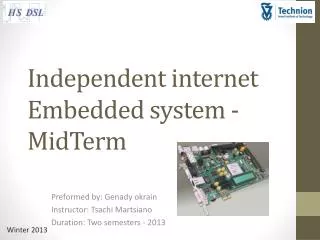 Independent internet Embedded system - MidTerm