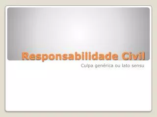 responsabilidade civil
