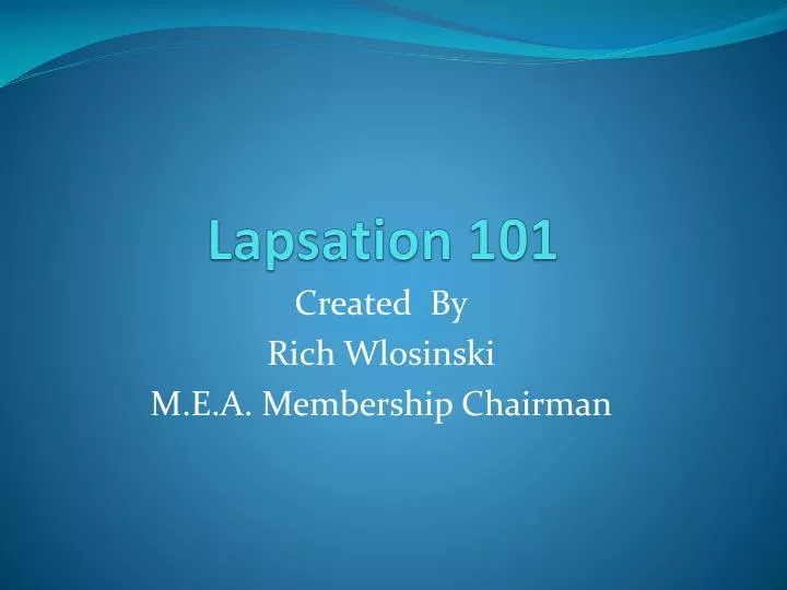 lapsation 101