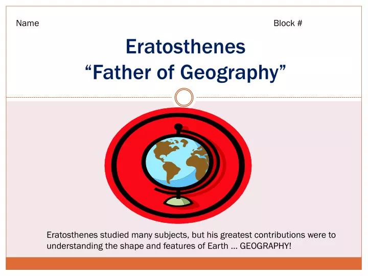 eratosthenes father of geography