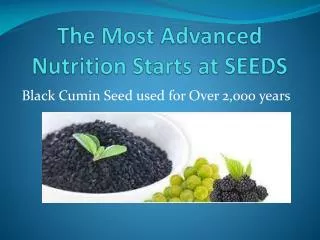 The Most Advanced Nutrition Starts at SEEDS