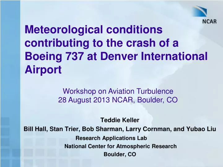 meteorological conditions contributing to the crash of a boeing 737 at denver international airport
