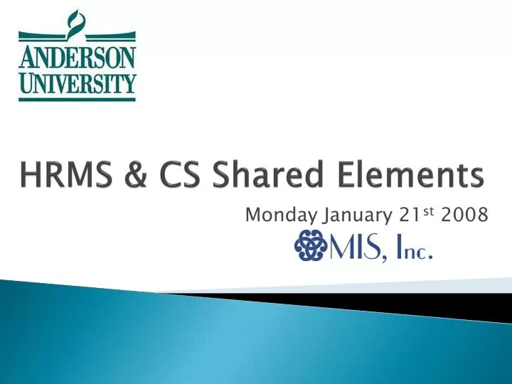 hrms cs shared elements