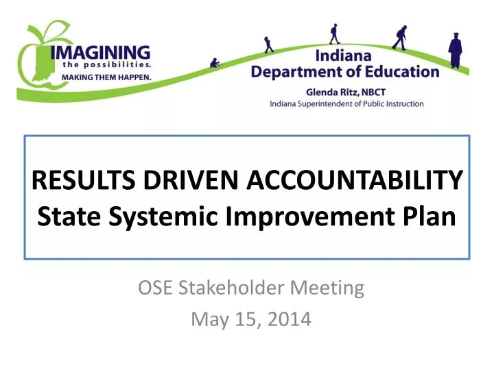 results driven accountability state systemic improvement plan