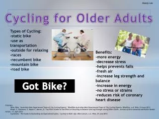 Cycling for Older Adults