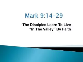 Mark 9:14-29