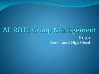 AFJROTC Group Management