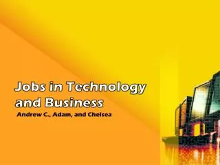 Jobs in Technology and Business