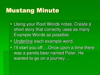 Mustang Minute