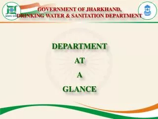 GOVERNMENT OF JHARKHAND, DRINKING WATER &amp; SANITATION DEPARTMENT