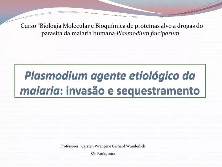 plasmodium agente etiol gico da malaria invas o e sequestramento