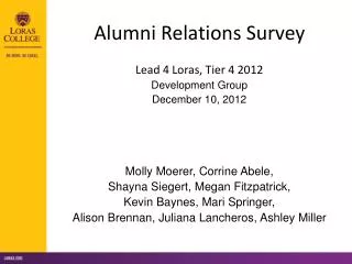 Alumni Relations Survey