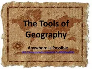 The Tools of Geography