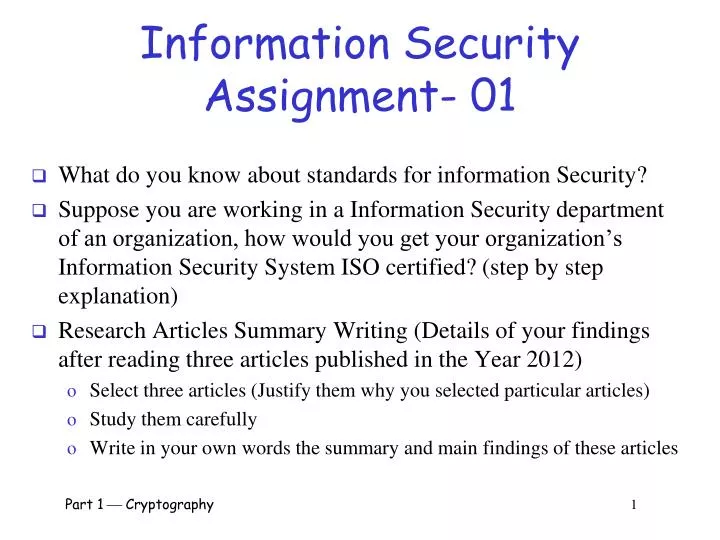 information security assignment 01