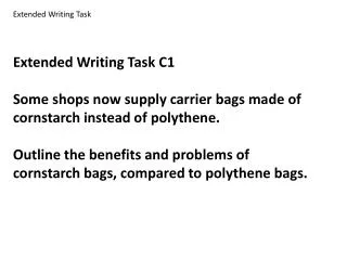 Extended Writing Task C1