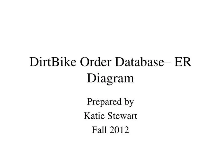 dirtbike order database er diagram