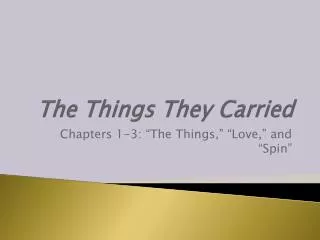 The Things They Carried
