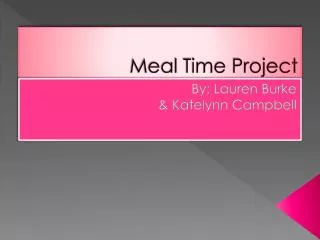 Meal Time Project