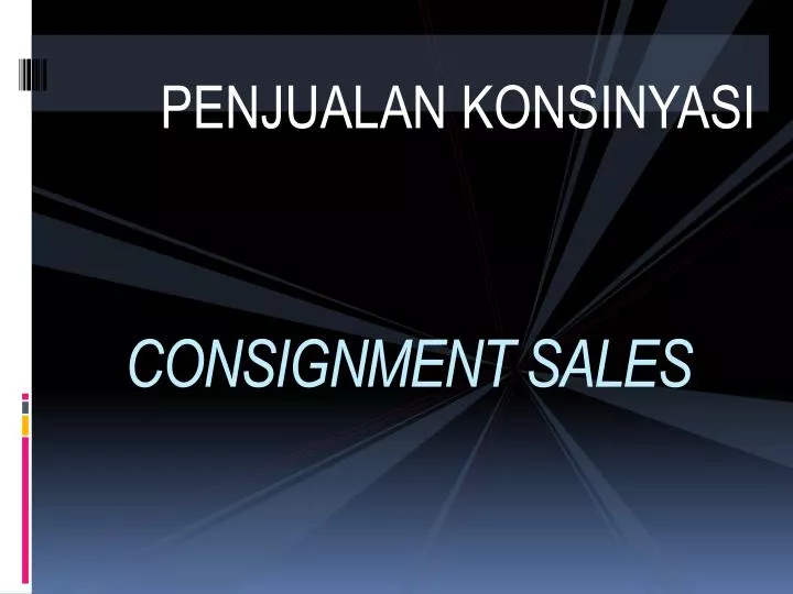 consignment sales