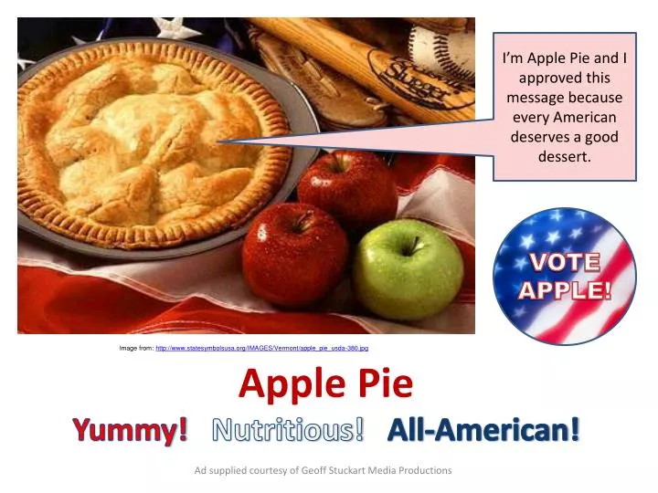 image from http www statesymbolsusa org images vermont apple pie usda 380 jpg