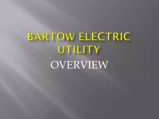 Bartow electric utility