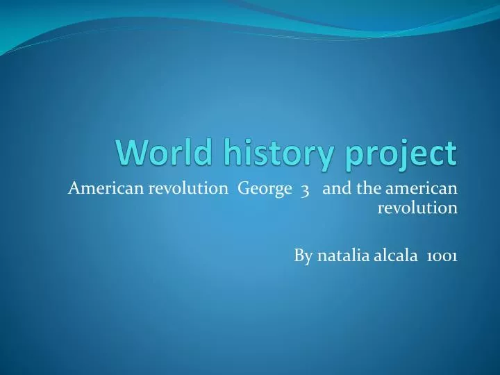 world history project