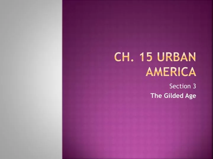 ch 15 urban america