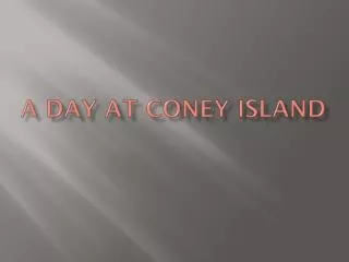 a day at coney island