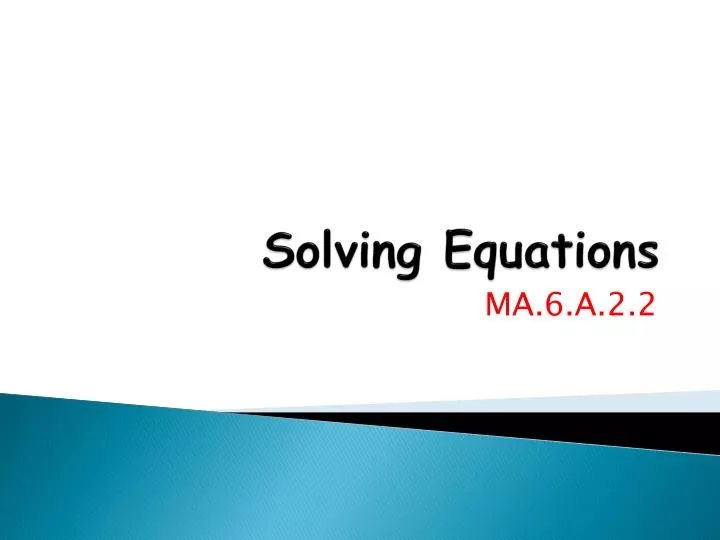 solving equations