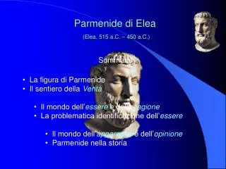 parmenide di elea elea 515 a c 450 a c