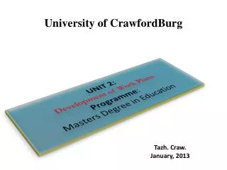 University of CrawfordBurg