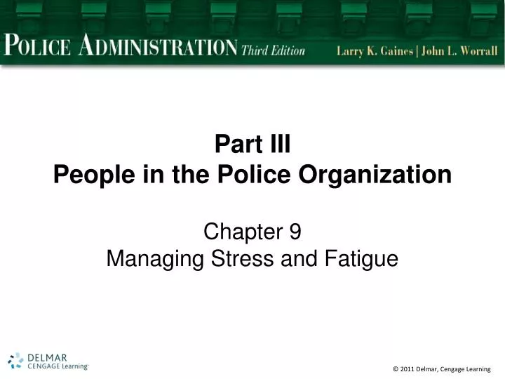 part iii people in the police organization