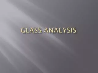 Glass Analysis