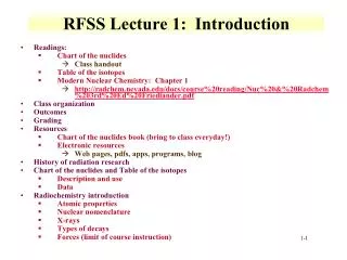 RFSS Lecture 1: Introduction