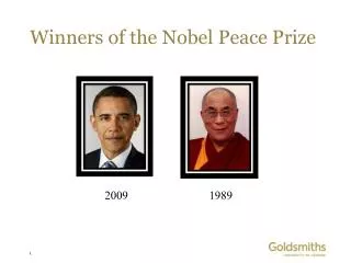 Winners of the Nobel Peace Prize