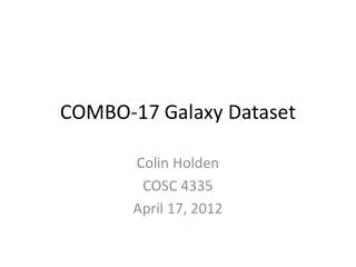 COMBO-17 Galaxy Dataset