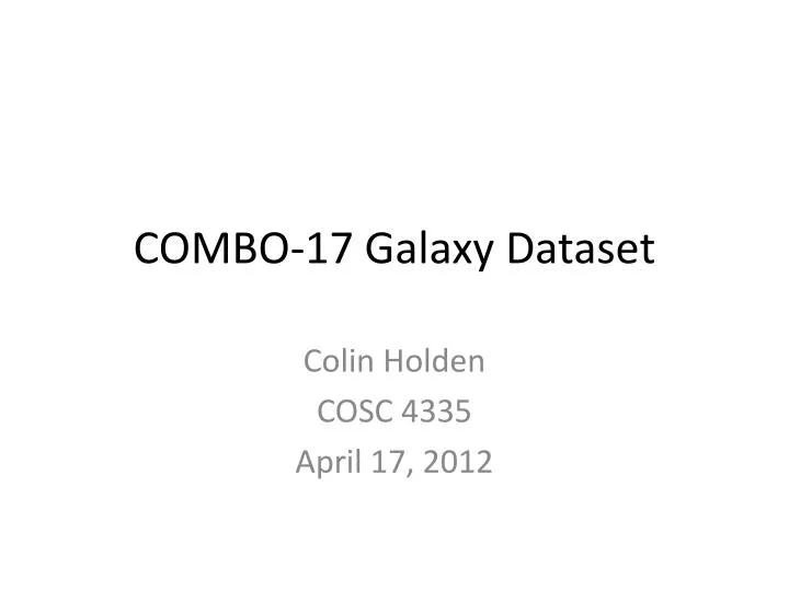 combo 17 galaxy dataset