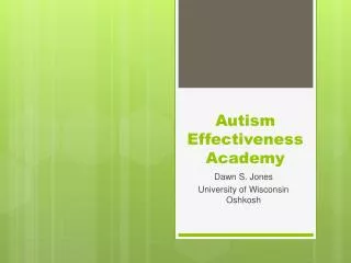 Autism Effectiveness Academy