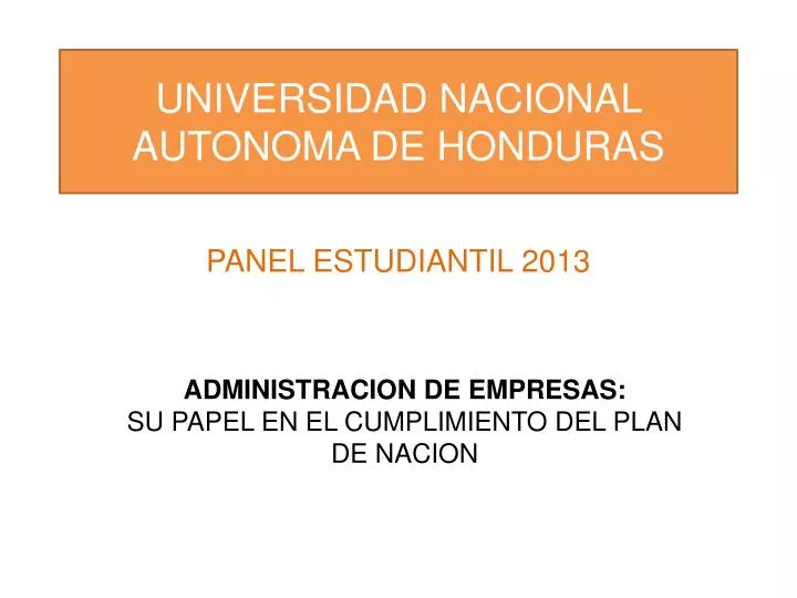 universidad nacional autonoma de honduras