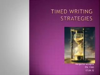 Timed writing strategies