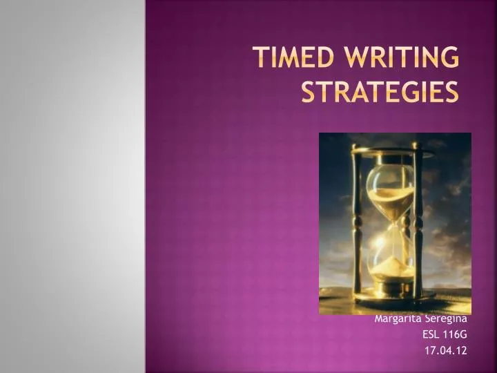 timed writing strategies