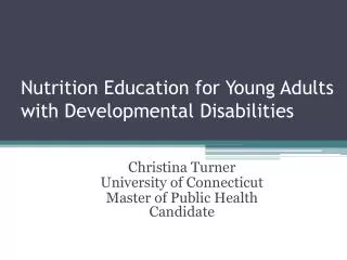 Nutrition Education for Young Adults with Developmental Disabilities