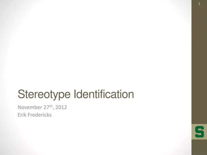 stereotype identification
