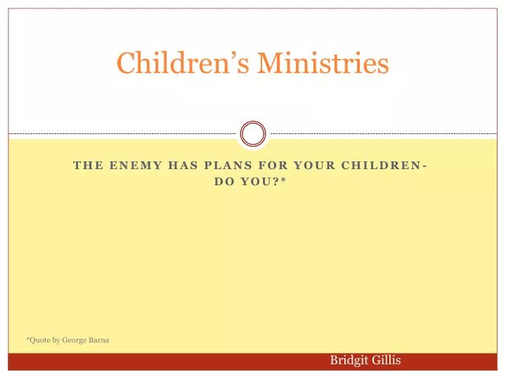 children s ministries