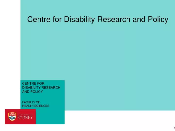 centre for disability research and policy