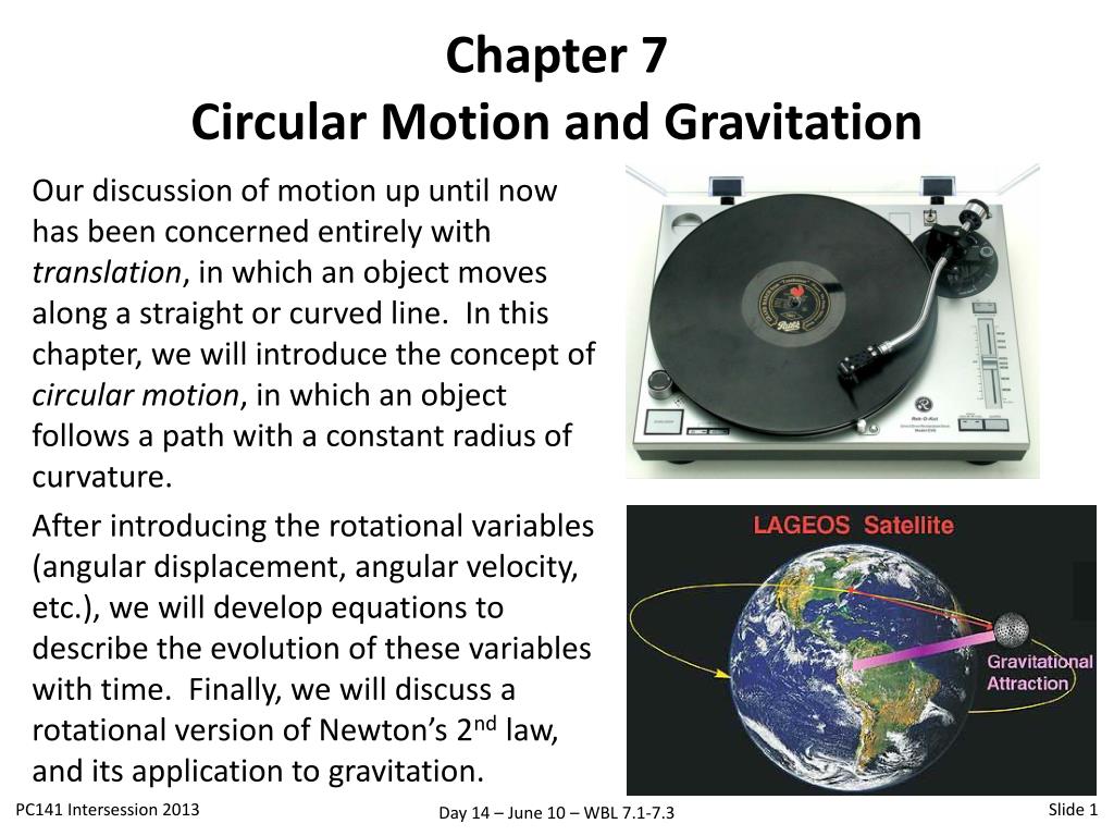 PPT - Chapter 7 Circular Motion and Gravitation PowerPoint Presentation ...