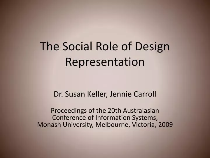 the social role of design representation